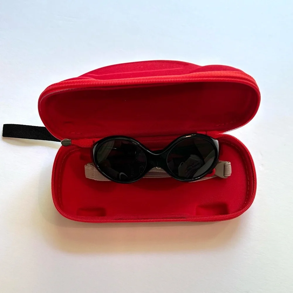 Duco Baby Toddler Lightweight Polarized Black Sunglasses Red Car Protective Case